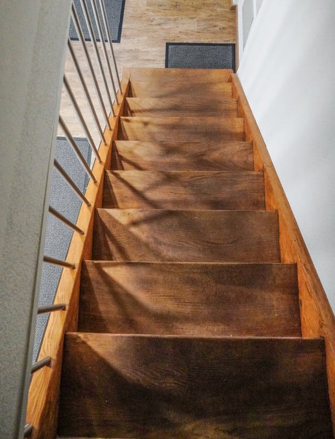 Treppentritte von oben